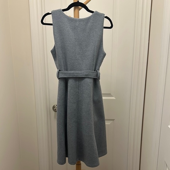 [WOMEN] Full Wool Midi Blue Dress with Satin Fill Interior - Picture 3 of 3